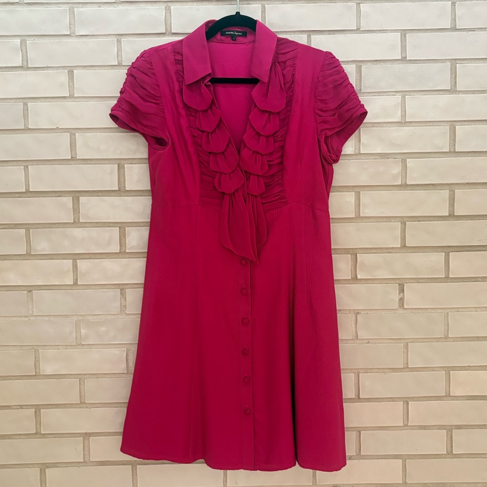 Nanette Lepore Fuchsia Ruffle Mini Dress